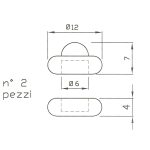PIEDINO IN GOMMA PER WHIRPOOL - P0007